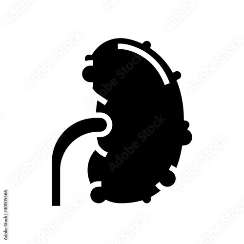 chronic pyelonephritis glyph icon vector. chronic pyelonephritis sign. isolated contour symbol black illustration