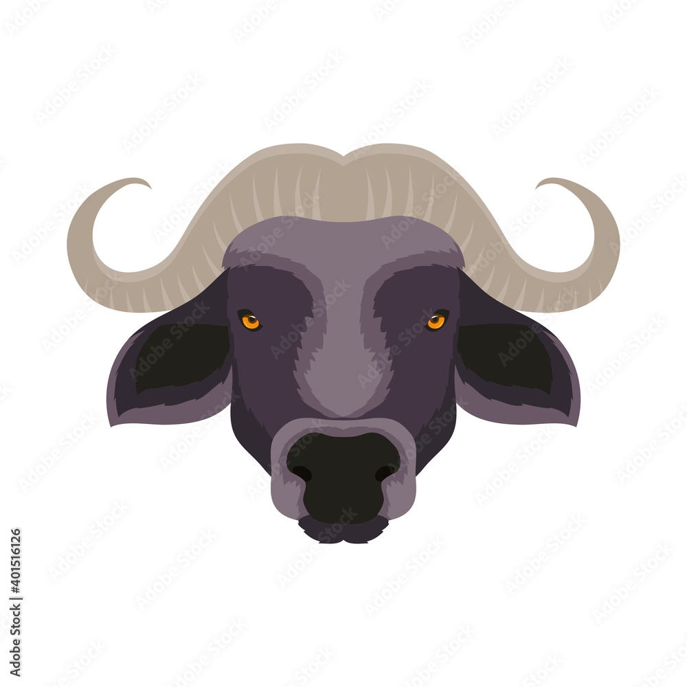 wild ox animal head fauna character