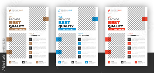 Modern multipurpose creative corporate business agency marketing flyer and brochure cover page design in a4 size paper sheet with creative shape in a minimal template with clean and modern typography.