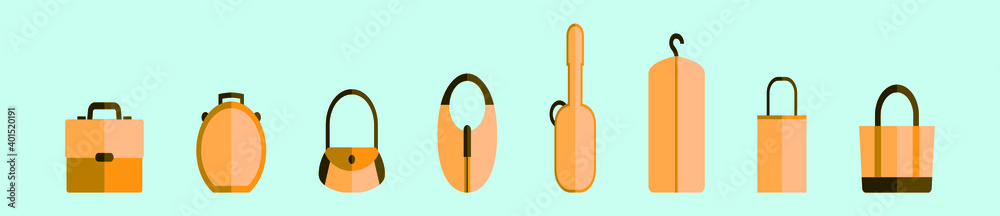 set of case cartoon icon design template with various models. vector illustration isolated on blue background set of case cartoon icon design template with various models. vector illustration isolated on blue background