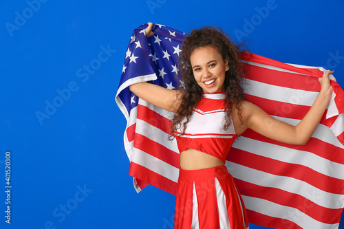 Beautiful young cheerleader...