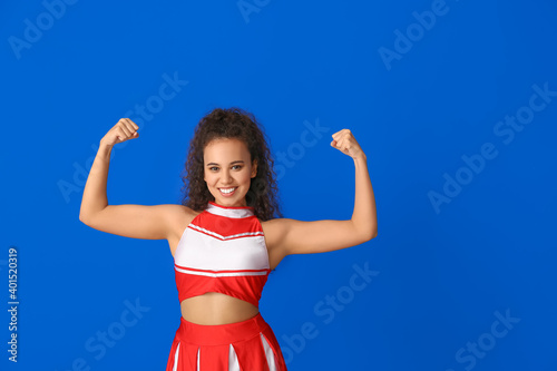 Beautiful young cheerleader...