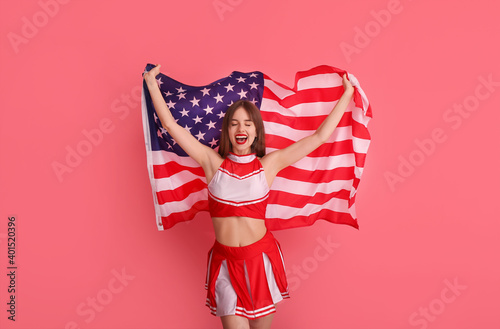 Beautiful young cheerleader...