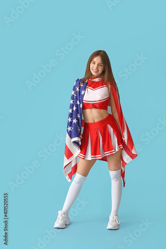 Beautiful young cheerleader...