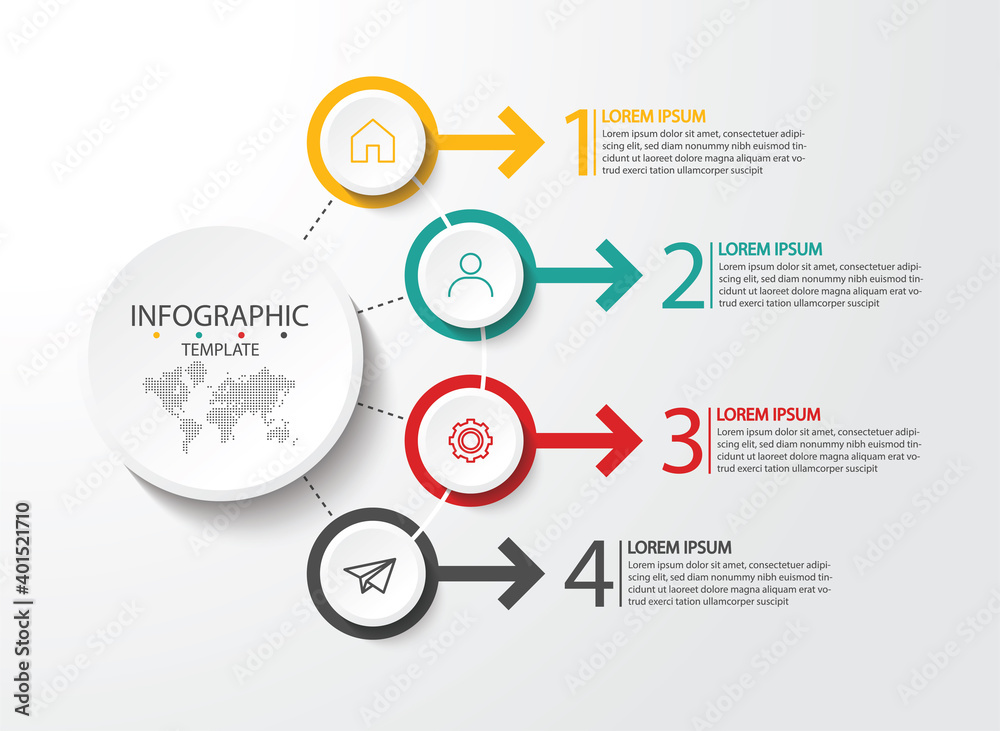 Fototapeta premium Presentation business abstract background infographic template