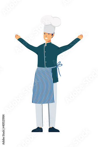 man chef professions avatar character