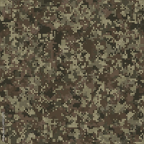 Digital camouflage seamless pattern military geometric camo background © Andrew