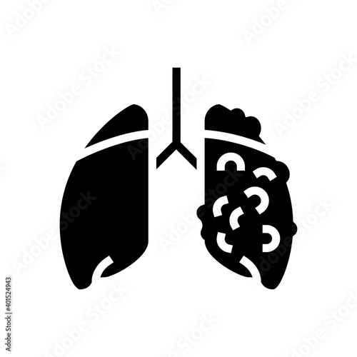 ards respiratory disease glyph icon vector. ards respiratory disease sign. isolated contour symbol black illustration