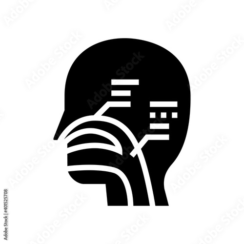 nasal passages glyph icon vector. nasal passages sign. isolated contour symbol black illustration