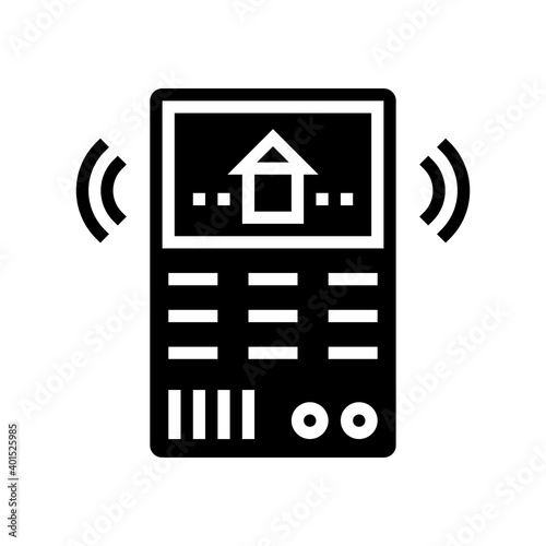 control panel smart home glyph icon vector. control panel smart home sign. isolated contour symbol black illustration