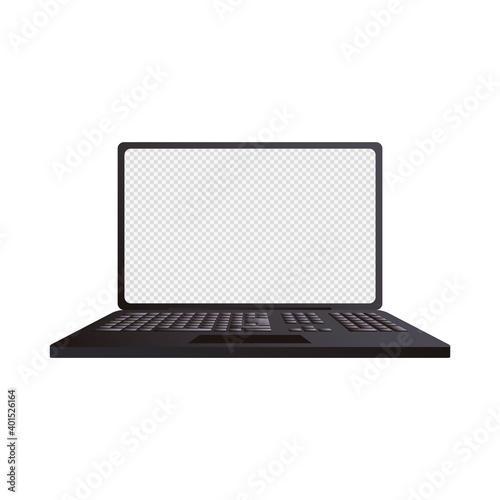 laptop computer portable mockup isolated icon