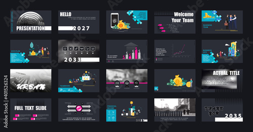 New technologies. Business presentation, infographic design template with blue elements, background. Start a business. A team of people creates a business. Financial work.Use of flyers, marketing SEO