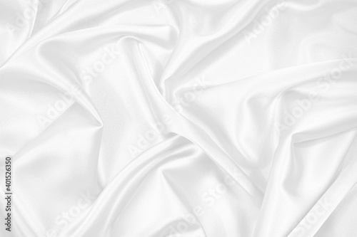  White elegant abstract background. Silk satin fabric background. 