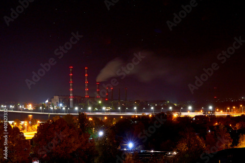  factory, industry, power, oil, refinery, industrial, pollution, smoke, chimney, gas, energy, river, sky, chemical, tower, night, environment, water, sunset, fuel, petrochemistry, technology, oil, ele
