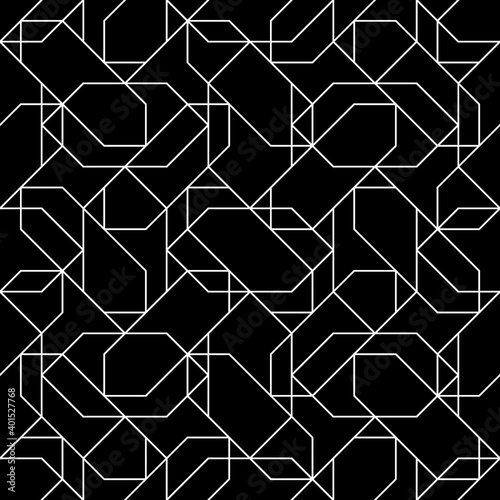 Modern ornament. Seamless geometric grid. Embroidery background. Tribal wallpaper. Ethnical folk image. Tribe motif. Ancient mosaic. Digital paper, web design, textile print, backdrop. Vector art work