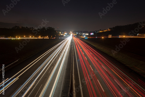 traffic on highway at night © Rodrigo Kampos
