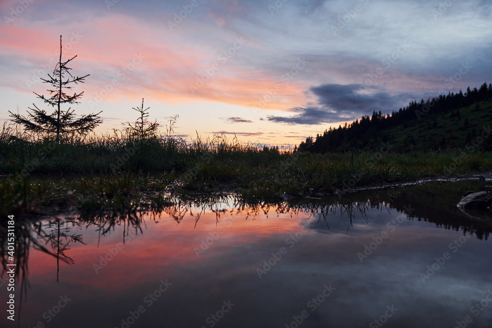 Fototapeta premium Majestic Carpathian Mountains. Beautiful landscape of untouched nature