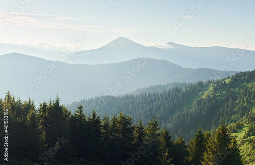 Majestic Carpathian Mountains. Beautiful landscape of untouched nature