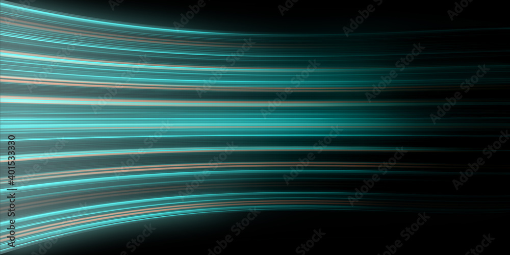 Fototapeta Colorful circular light cyan and strong red geometric speed line abstract for technology background