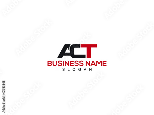 ACT letter logo, act logo letter design for business