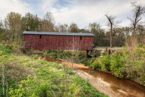 View of Wallace Covered Bridge in Indiana, United States
