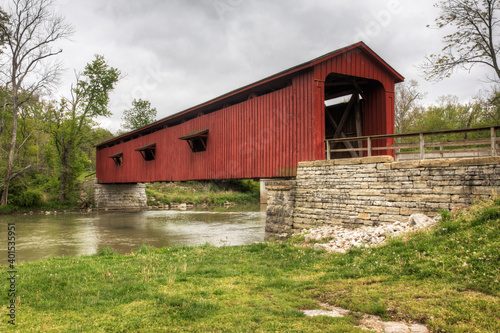 Cataract Falls Covered Bridge in Indiana, United States