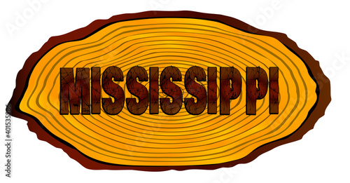 Mississippi Log Sign
