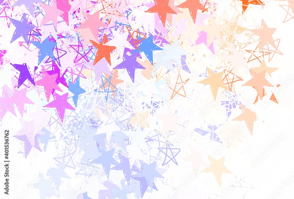 Light Blue, Red vector layout with bright stars.