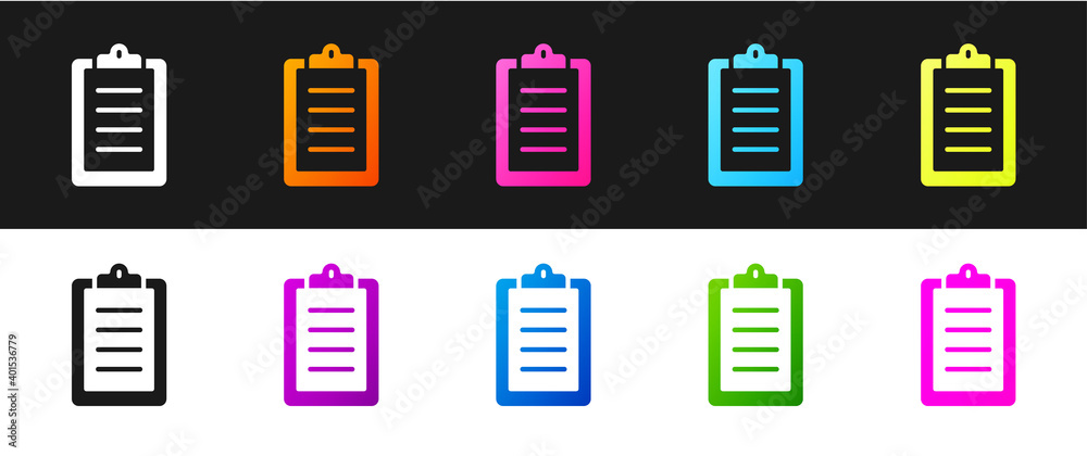 Set Sport training program or fitness plan icon isolated on black and white background. Vector. Set Sport training program or fitness plan icon isolated on black and white background. Vector.
