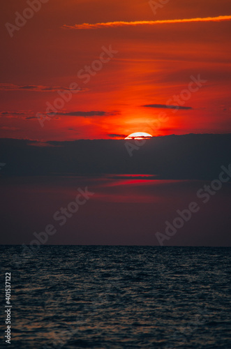 Beautiful sunset on the Black Sea, Sochi, Russia © tarkvimada