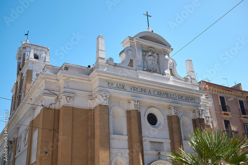 Taranto, Italy - September 06, 2020 : View of Maria Santissima del Monte Carmelo church