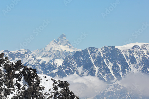 Snow covered mountain, Mount Matterhorn