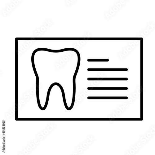 Line Id card with tooth icon isolated