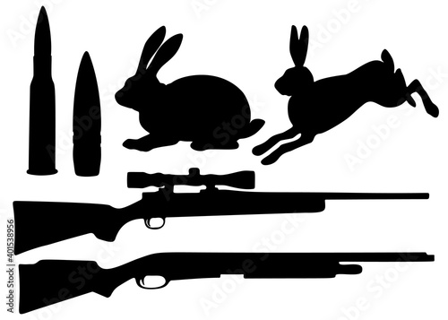 Set for hunting a hare.