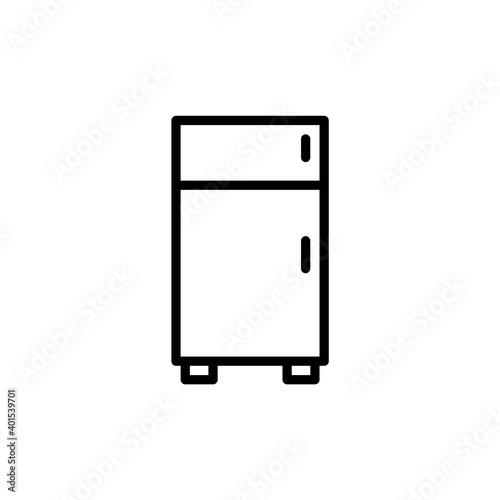 Refrigerator icon. Electronic device theme icon design, outline icon style. Vector