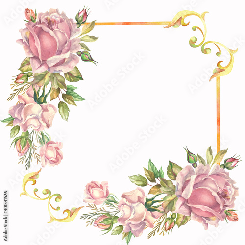 beautiful flowers frame