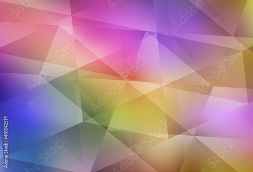 Light Multicolor vector abstract mosaic pattern.