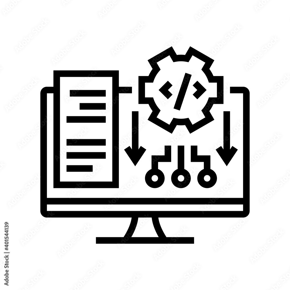 software system line icon vector. software system sign. isolated contour  symbol black illustration Stock Vector | Adobe Stock