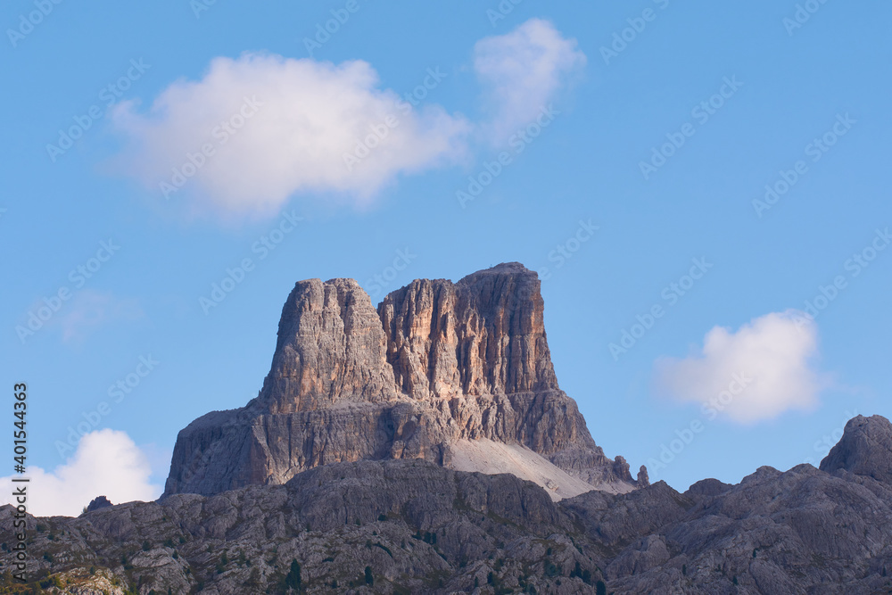 Herbst am Monte Averau, Falzarego pass, Cortina d'Ampezzo, dolomites, Veneto, Italien