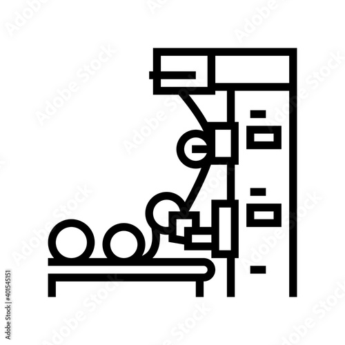 production wallpaper line icon vector. production wallpaper sign. isolated contour symbol black illustration