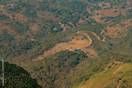Photography this was a photo taken from above while trekking rajgad fort, maharashtra, india