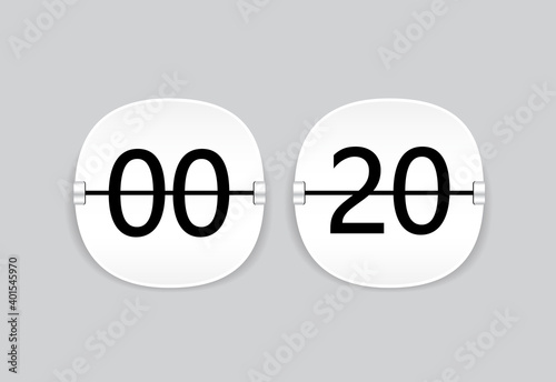 Clock and time icon isolated on gray background. Clock and time icon for app and logo design. Clock and time icon vector