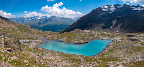 Panoramic view of the beautiful lakes of Bormio photo