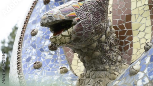 Fountain at Park Guell by Gaudi