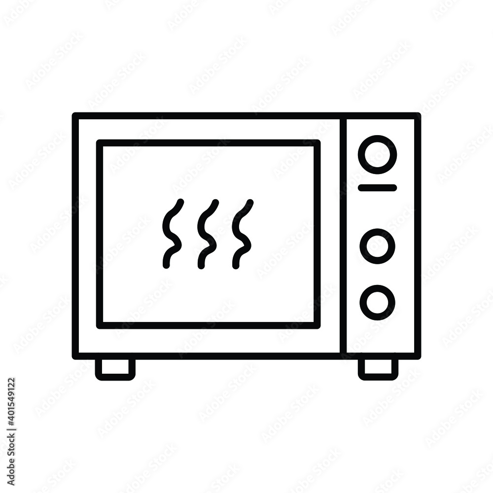 Microwave oven kitchen appliance line icon Microwave oven kitchen appliance line icon