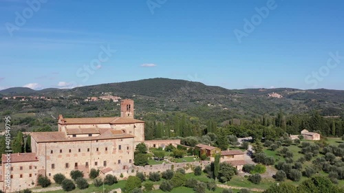 Aerial view of Saint Anna monastery ,Camprena, Toscana, Italy. photo