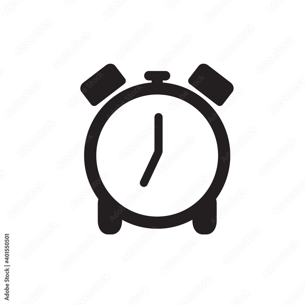 Alarm clock icon isolated on white background. Alarm clock icon for app and logo design. Alarm clock icon vector Alarm clock icon isolated on white background. Alarm clock icon for app and logo design. Alarm clock icon vector