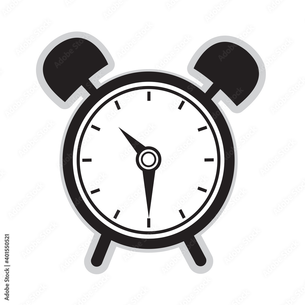 Alarm clock icon isolated on white background. Alarm clock icon for app and logo design. Alarm clock icon vector Alarm clock icon isolated on white background. Alarm clock icon for app and logo design. Alarm clock icon vector