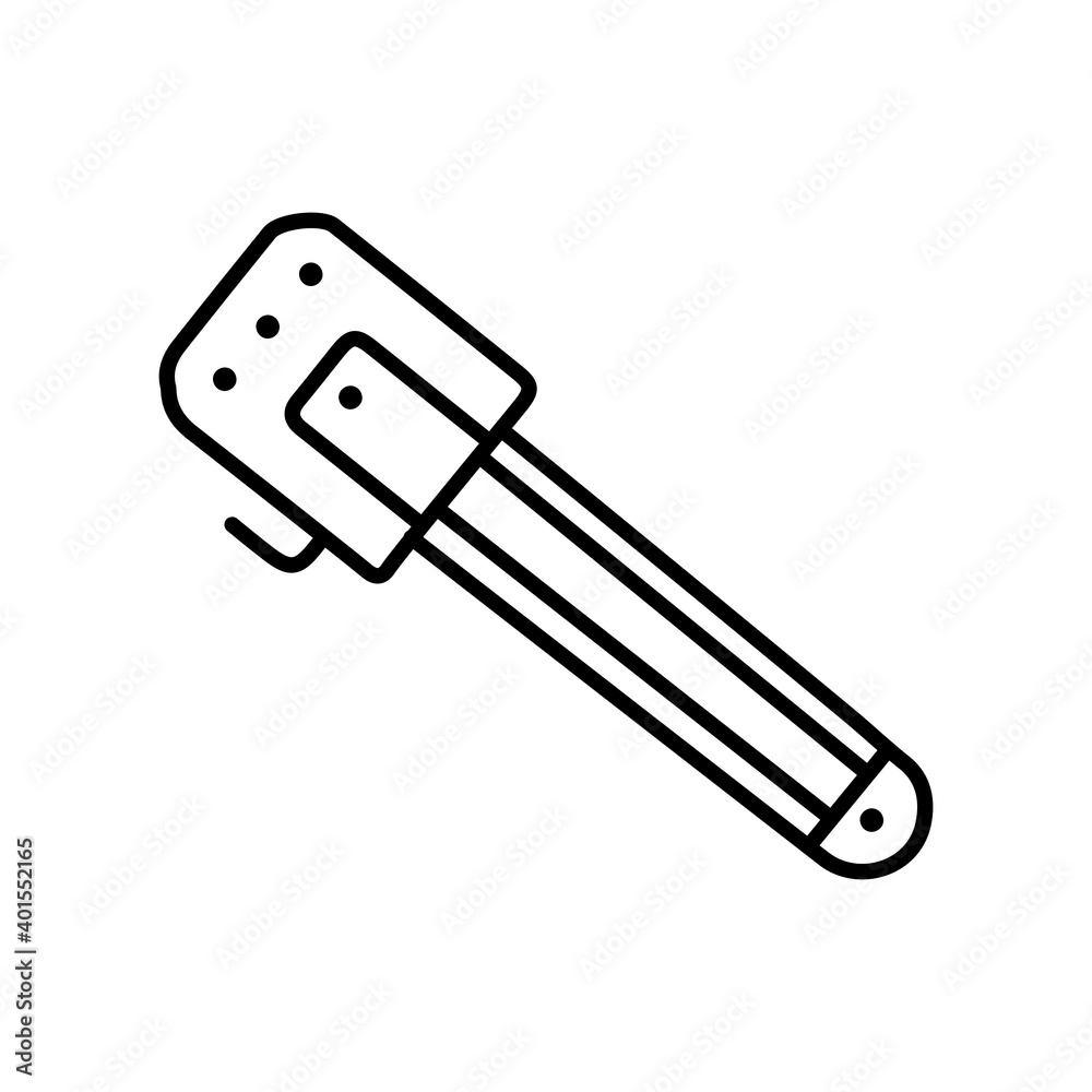 Chainsaw cutting industrial line icon Chainsaw cutting industrial line icon