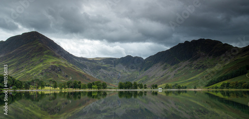Panorama down Buttermere in the Lake District 2268